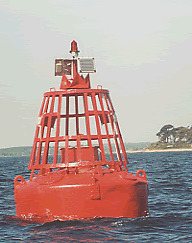 Port hand channel marker buoy