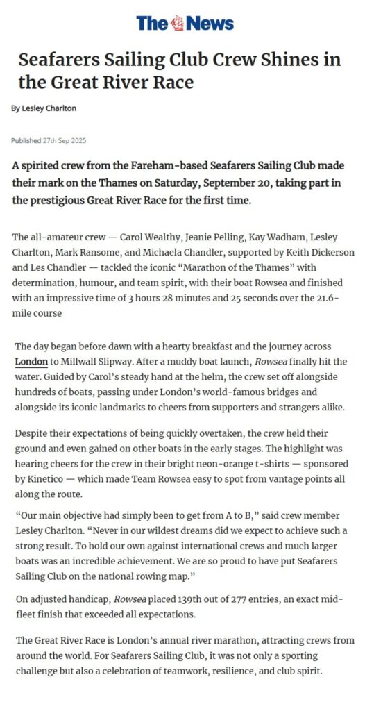 Great River Race - 20 September 2025